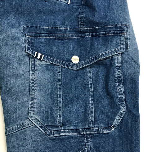 8970-235デニムカーゴジョガーパンツ