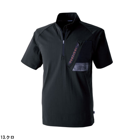 5952-624半袖ジップアップシャツ