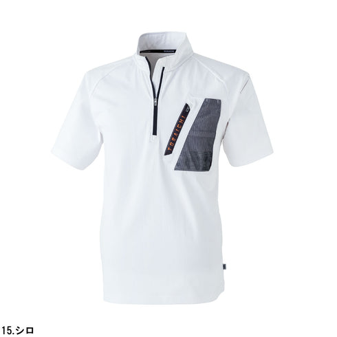 5952-624半袖ジップアップシャツ