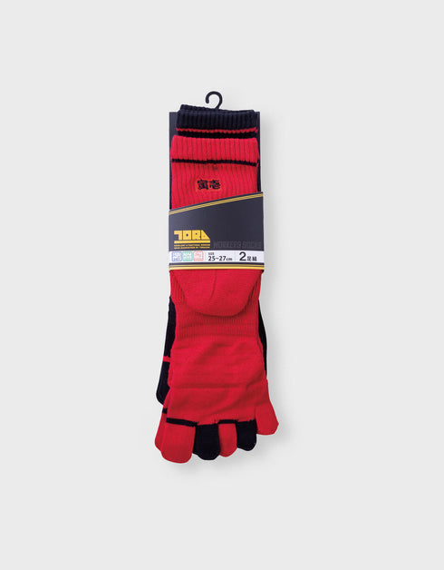 0101-909 2足組5本指ソックス (無地)