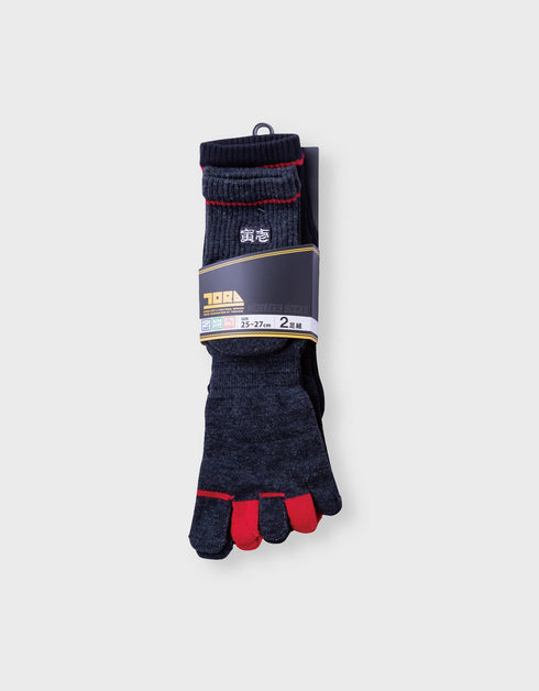 0101-909 2足組5本指ソックス (無地)