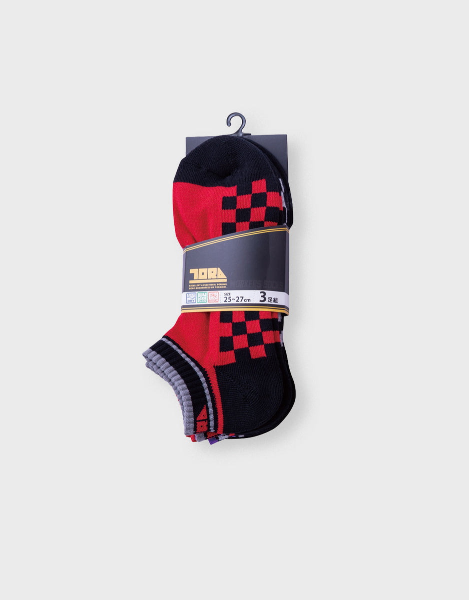 0105-909 3足組先丸ソックス (市松) – TORAICHI ONLINE STORE