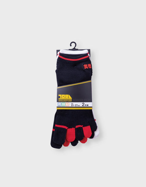 0106-909 2足組5本指ソックスショート丈 (無地)