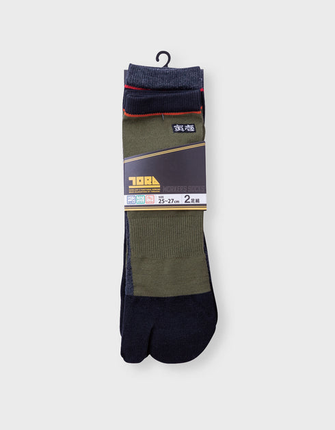 0112-909 2足組股付ソックス (無地)