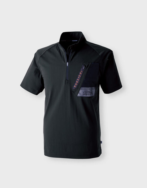 5952-624半袖ジップアップシャツ