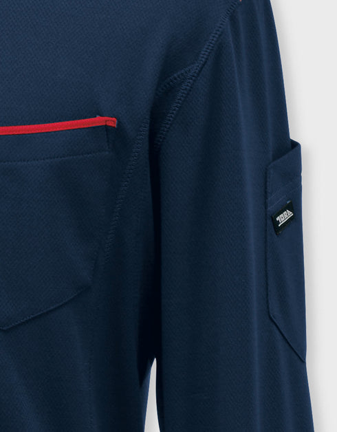 5959-623 長袖ジップアップシャツ