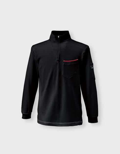 5960-623 ジップアップハイネックシャツ