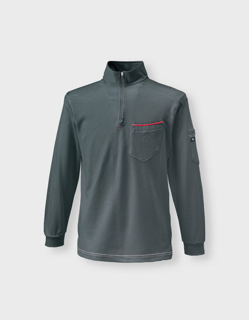 5960-623 ジップアップハイネックシャツ