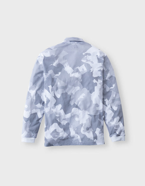 5992-614 迷彩柄長袖ポロシャツ