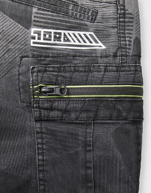 8973-219 デニムカーゴパンツ