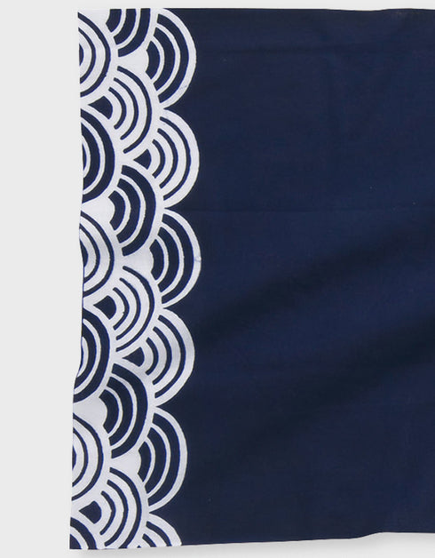 9214-962 寅壱手拭 注染(青海波柄)